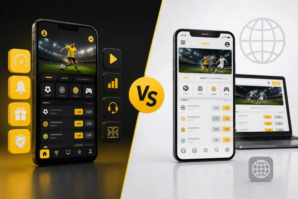 Application Melbet vs. Site Mobile 